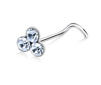 Stone Club Silver Curved Nose Stud NSKB-28
